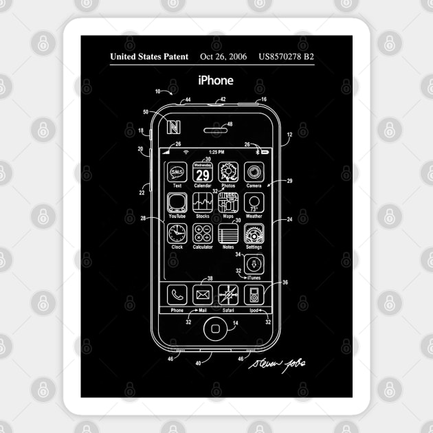 Apple iPhone Patent White Magnet by Luve